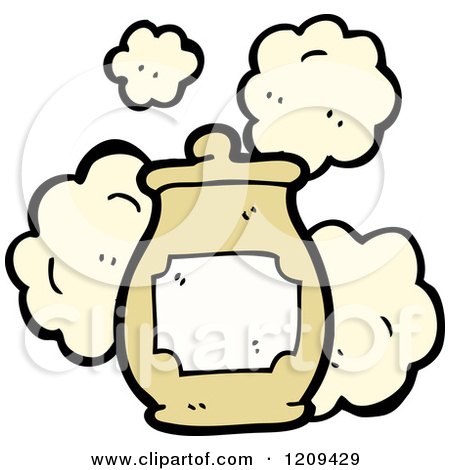 Cartoon of a Ceramic Jar - Royalty Free Vector Illustration by lineartestpilot