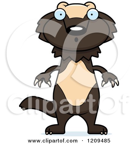 Cartoon of a Surprised Wolverine Mascot - Royalty Free Vector Clipart by Cory Thoman