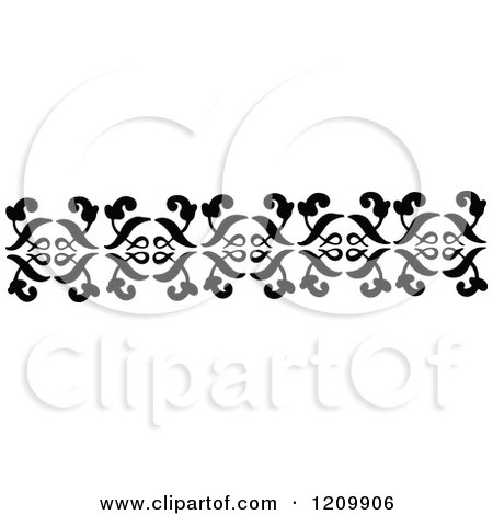 Clipart of a Black and White Page Border Rule - Royalty Free Vector Illustration by Prawny