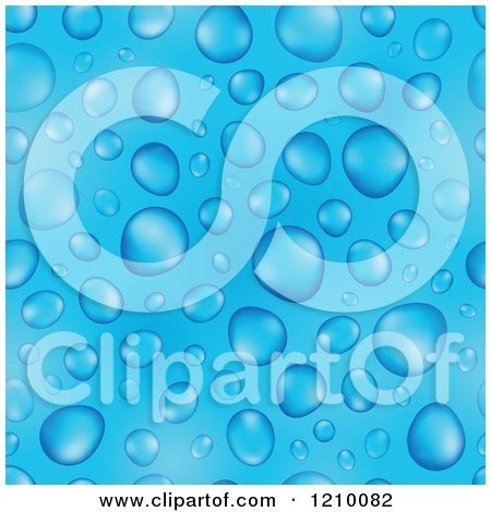 Clipart of a Blue Water Drop Background - Royalty Free Vector Illustration by visekart
