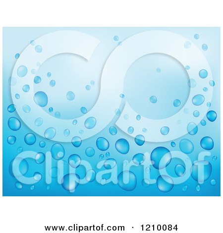 Clipart of a Blue Water Drop Background 2 - Royalty Free Vector Illustration by visekart