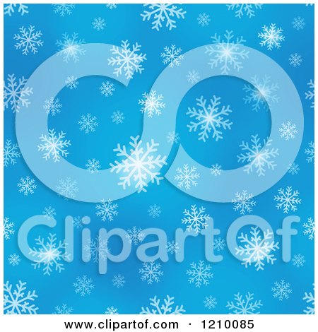 Clipart of a Blue Snowflake Background - Royalty Free Vector Illustration by visekart