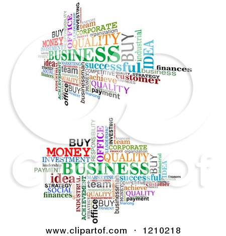 Clipart of a Word Collage of Business Words - Royalty Free Vector Illustration by Vector Tradition SM