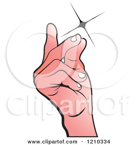 Clipart of a Hand Snapping Fingers - Royalty Free Vector Illustration by Lal Perera