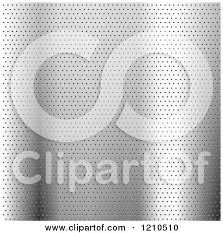Clipart of a 3d Silver Perforated Metal Background - Royalty Free Vector Illustration by KJ Pargeter