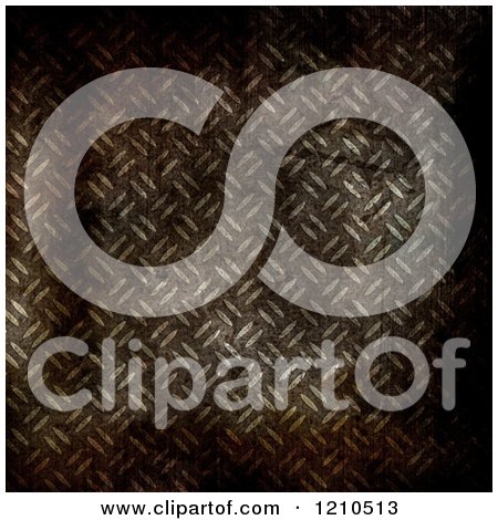 Clipart of a 3d Dark Rusted Diamond Plate Metal Background - Royalty Free CGI Illustration by KJ Pargeter