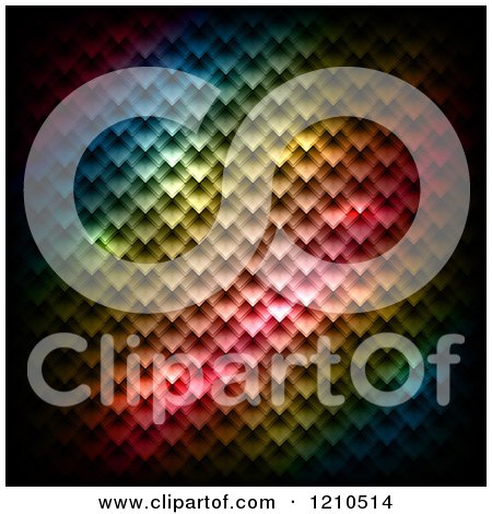 Clipart of a Colorful Abstract Geometric Background with Dark Edges - Royalty Free Vector Illustration by KJ Pargeter
