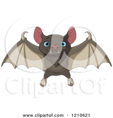 Cute Flying Bat with Blue Eyes Posters, Art Prints