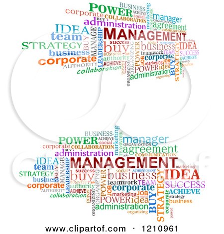 Clipart of Colorful Management Word Collages - Royalty Free Vector Illustration by Vector Tradition SM