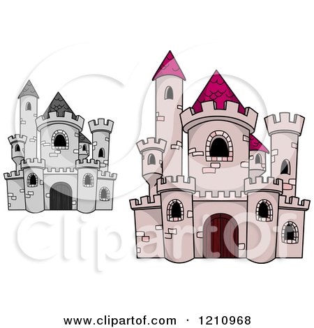 Clipart of Castle Facades - Royalty Free Vector Illustration by Vector Tradition SM