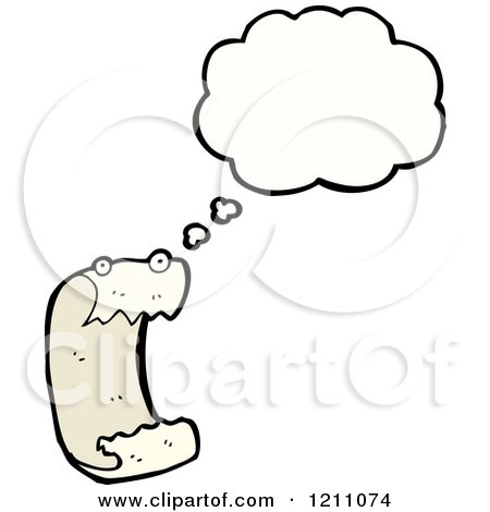 Cartoon of a Thinking Bill - Royalty Free Vector Illustration by lineartestpilot