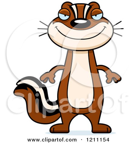 Cartoon of a Sly Slim Chipmunk - Royalty Free Vector Clipart by Cory Thoman