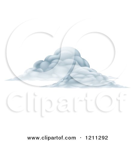 Clipart of Puffy Clouds - Royalty Free Vector Illustration by AtStockIllustration