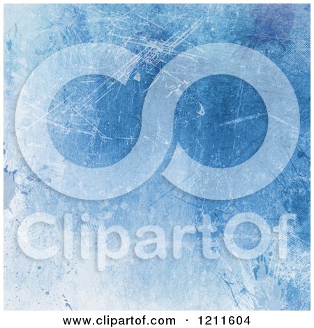 Clipart of a 3d Blue Grungy Texture Background - Royalty Free CGI Illustration by KJ Pargeter