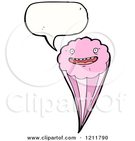 Cartoon of a Speaking Tornado - Royalty Free Vector Illustration by lineartestpilot