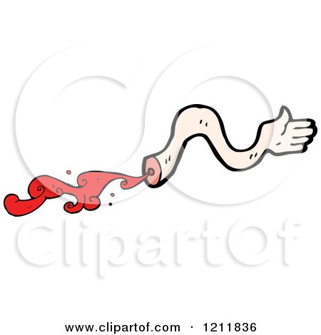 Cartoon of of Bloody Dismembered Arms - Royalty Free Vector Illustration by lineartestpilot