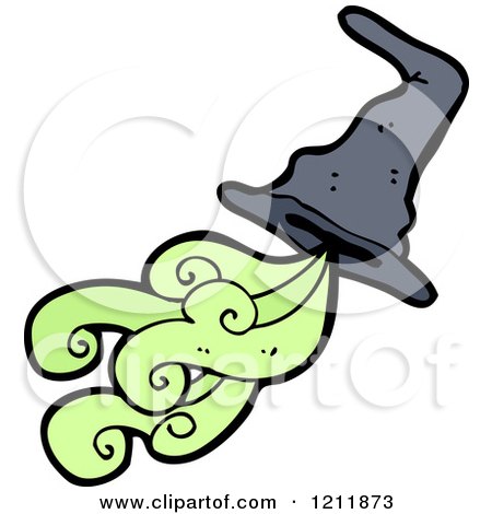 Cartoon of a Magic Witch's Hat - Royalty Free Vector Illustration by lineartestpilot