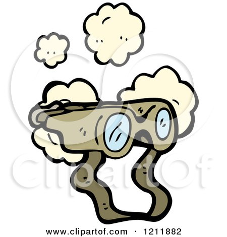 Cartoon of Binoculars - Royalty Free Vector Illustration by lineartestpilot
