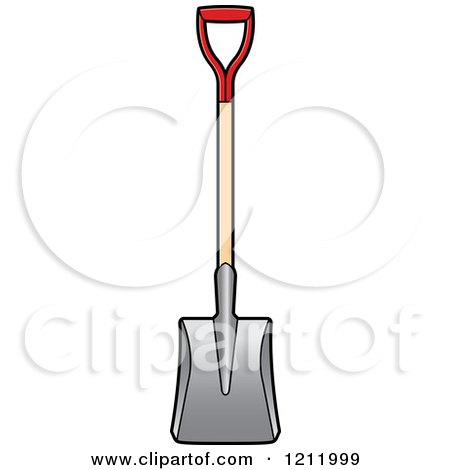 Clipart of a Shovel - Royalty Free Vector Illustration by Lal Perera