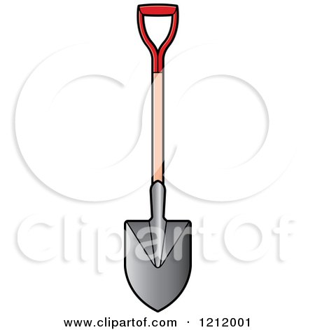 Clipart of a Shovel 2 - Royalty Free Vector Illustration by Lal Perera