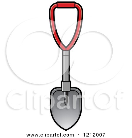 Clipart of a Shovel 5 - Royalty Free Vector Illustration by Lal Perera