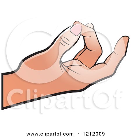 Clipart of a Meditating Hand - Royalty Free Vector Illustration by Lal Perera