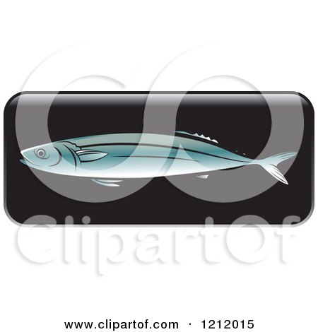 Clipart of a Black Fish Icon 4 - Royalty Free Vector Illustration by Lal Perera