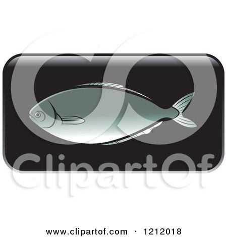 Clipart of a Black Fish Icon 3 - Royalty Free Vector Illustration by Lal Perera