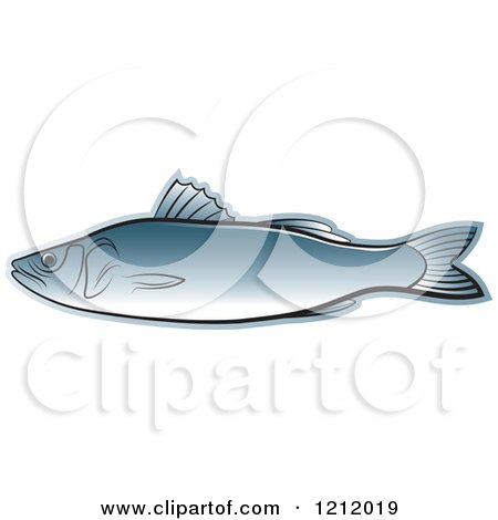 Clipart of a Blue Fish - Royalty Free Vector Illustration by Lal Perera