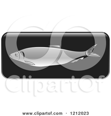 Clipart of a Black Fish Icon 5 - Royalty Free Vector Illustration by Lal Perera