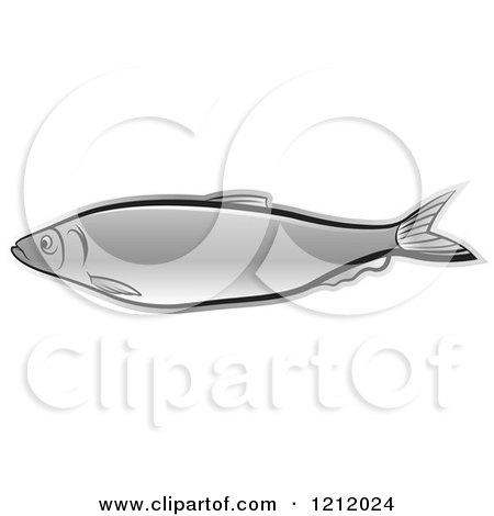 Clipart of a Silver Fish - Royalty Free Vector Illustration by Lal Perera