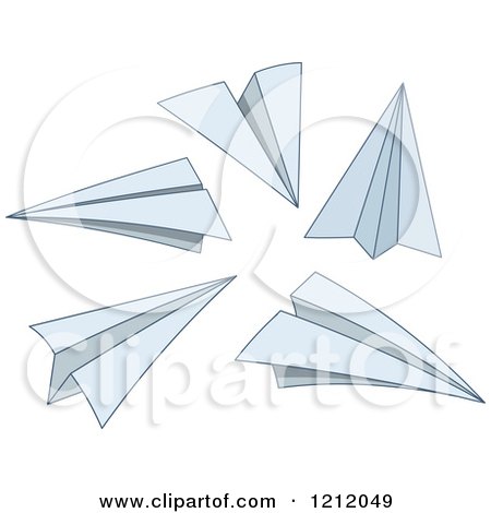 Cartoon of Paper Planes - Royalty Free Vector Clipart by yayayoyo