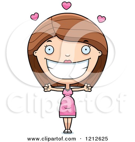 Cartoon of a Loving Pregnant Woman - Royalty Free Vector Clipart by Cory Thoman