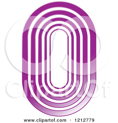 Clipart of a Purple and White Oval - Royalty Free Vector Illustration by Lal Perera