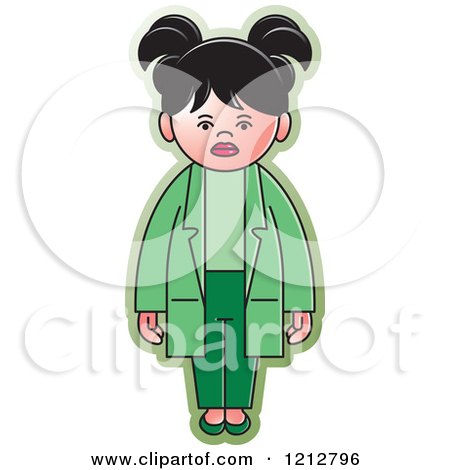 Clipart of a Girl or Woman in a Lab Coat - Royalty Free Vector Illustration by Lal Perera