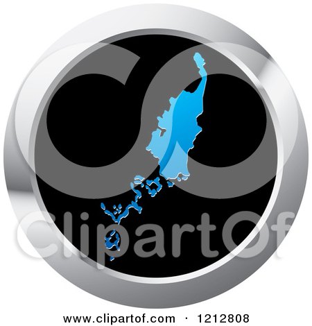 Clipart of a Palau Map Icon - Royalty Free Vector Illustration by Lal Perera