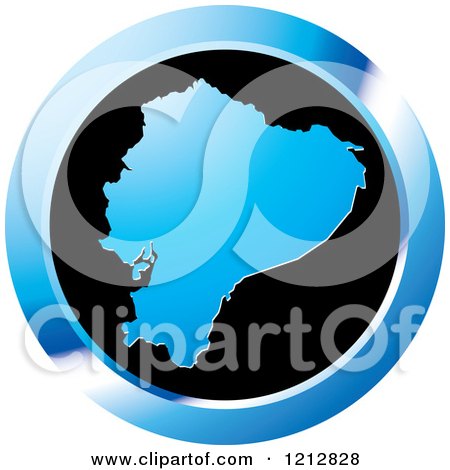 Clipart of a Ecuador Map Icon - Royalty Free Vector Illustration by Lal Perera