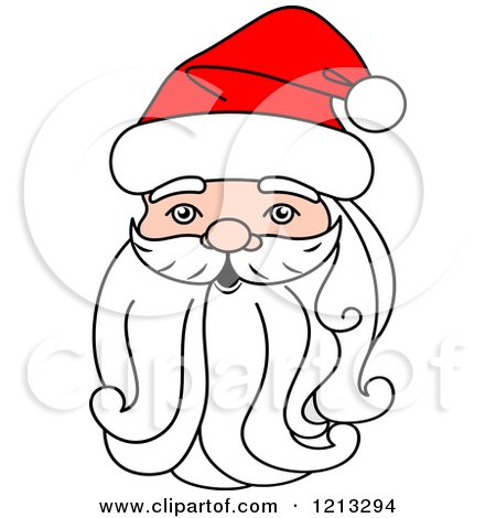 Clipart of a Santa Head 2 - Royalty Free Vector Illustration by Vector Tradition SM