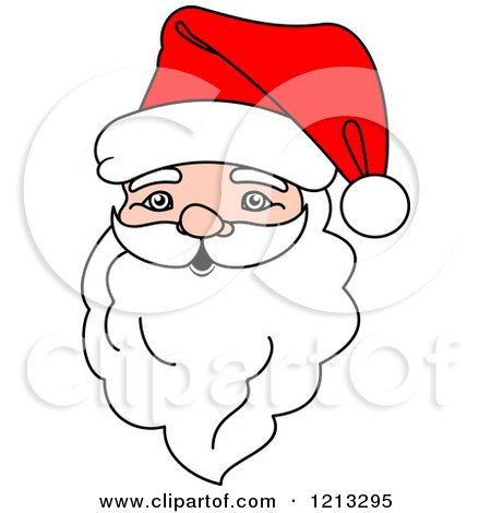Clipart of a Santa Head 3 - Royalty Free Vector Illustration by Vector Tradition SM