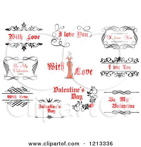 Clipart of Valentine Greetings and Sayings 10 - Royalty Free Vector Illustration by Vector Tradition SM