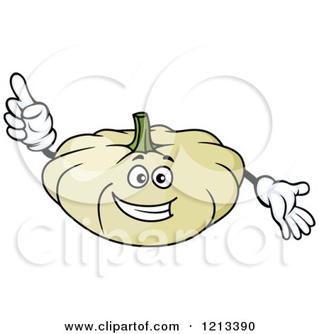 Clipart of a White Zucchini Mascot - Royalty Free Vector Illustration by Vector Tradition SM