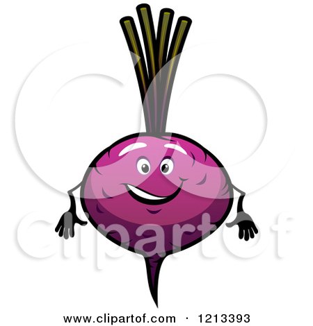 Clipart of a Beet Mascot - Royalty Free Vector Illustration by Vector Tradition SM