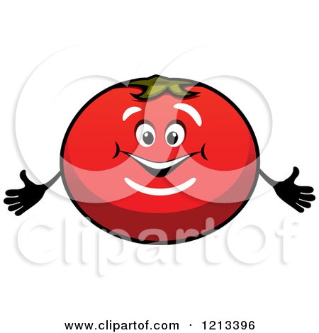 Clipart of a Tomato Mascot - Royalty Free Vector Illustration by Vector Tradition SM