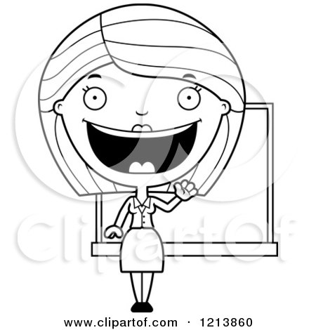 Cartoon of a Black And White Friendly Waving Female Teacher - Royalty Free Vector Clipart by Cory Thoman
