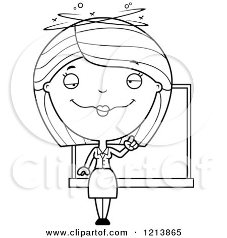 Cartoon of a Black And White Drunk Female Teacher - Royalty Free Vector Clipart by Cory Thoman