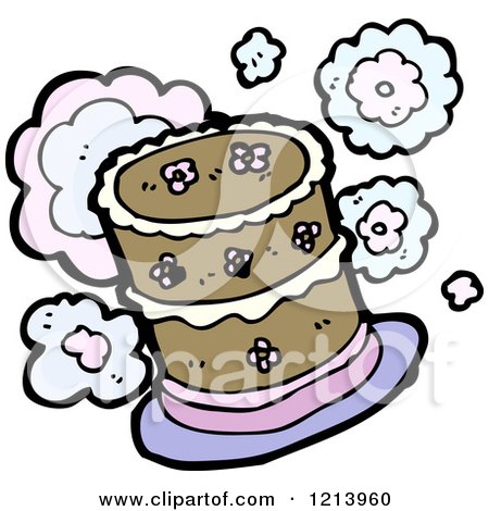 Cartoon of a Cake - Royalty Free Vector Illustration by lineartestpilot