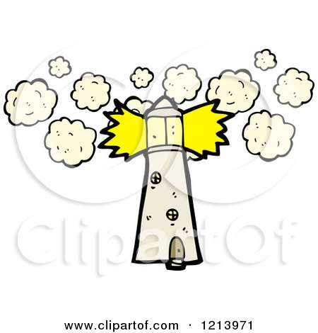 Cartoon of a Lighthouse - Royalty Free Vector Illustration by lineartestpilot