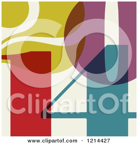 Clipart of Colorful Year 2014 Numbers over Beige - Royalty Free Vector Illustration by Eugene