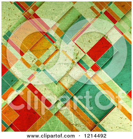 Clipart of a Grungy Geometric Pattern - Royalty Free CGI Illustration by KJ Pargeter