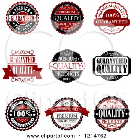 Clipart of Vintage Retail Quality Guarantee Labels 3 - Royalty Free Vector Illustration by Vector Tradition SM